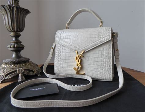 Saint Laurent Cassandra Mini Monogram Croc .